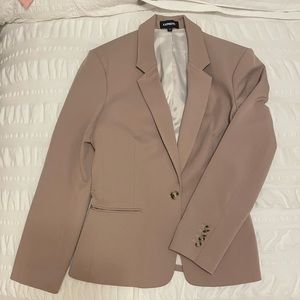 Express Notched Collar One-Button Blazer